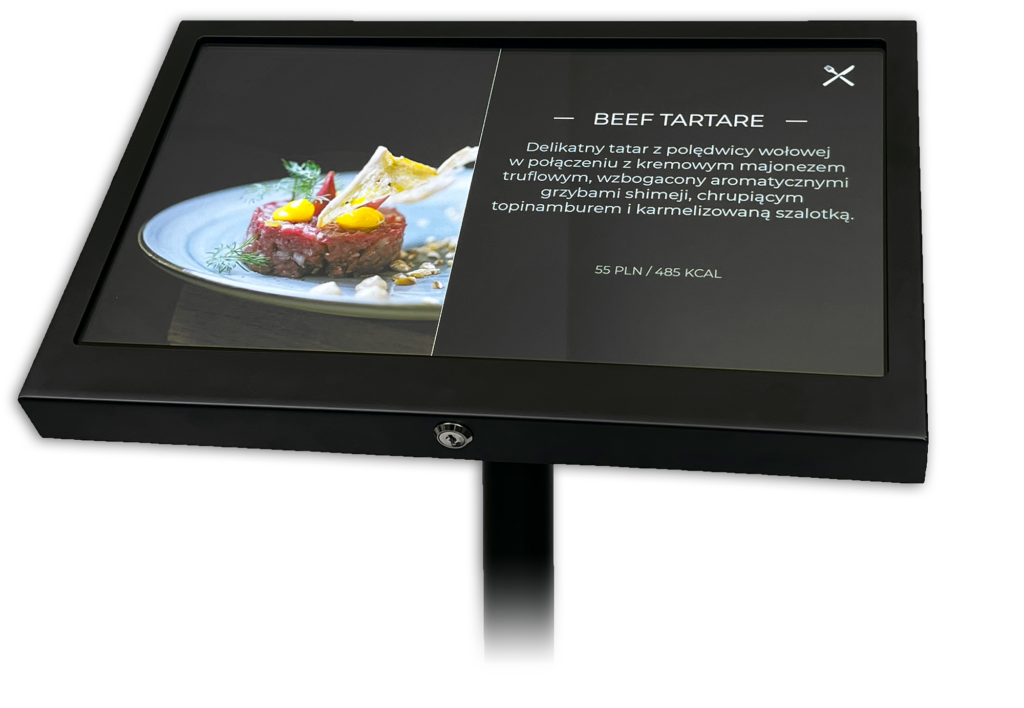 dotykowy tablet menu interaktywny interfejs dla restauracji